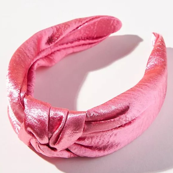 Anthropologie Accessories - Pink Shimmer Knot Headband - NWT